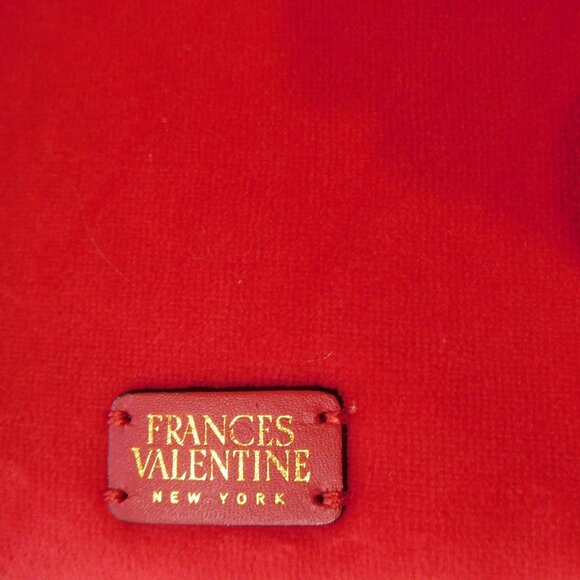 FRANCES VALENTINE ~ RED VELOUR POOCH BAG ~ velvet - Picture 2 of 6